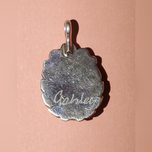 Vintage 925 signed Native Lapis Lazuli sterling silver pendant - Picture 3 of 4